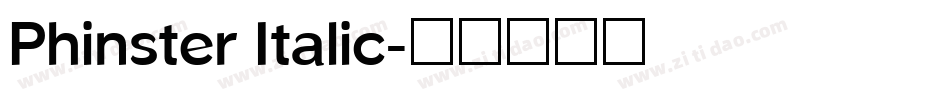 Phinster Italic字体转换